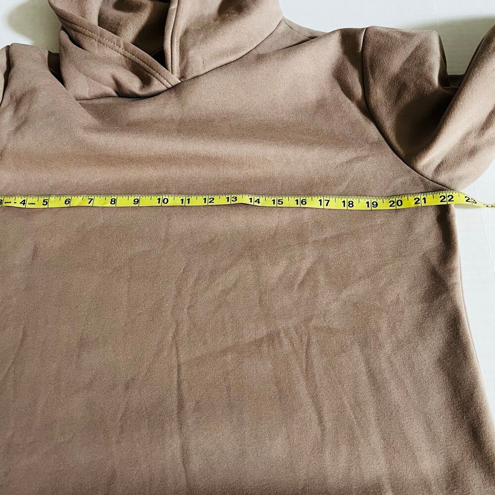 LA Made Tiered Hoodie Sweater Dress Size XXL MWT Brown White - Picture 6 of 10